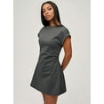 thumbnail image 6 of Women Summer T Shirt Dress Casual Cap Sleeve Loose Shift Mini Dresses Dark Gray XL, 6 of 7