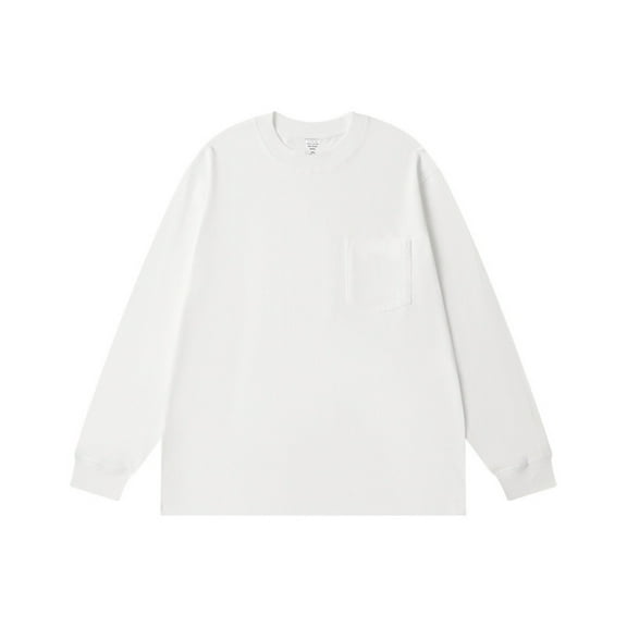 Lmnyox Men's Long Sleeve Basic T Shirt with Pocket Solid Crew Neck Pullover Tee Fall Winter Casual Cotton Shirt