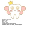 thumbnail image 7 of Opvise Cartoon Oral Health Enamel Pin Funny Tooth Shape Brooch Dentist Lapel Badge Coat Bag Accessories Jewelry Gift, 7 of 7