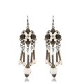 thumbnail image 4 of Ethnic Folk Style Hollow Out Long Tassel Beads Dangle Stud Earrings Blue------Product code 60548, 4 of 4