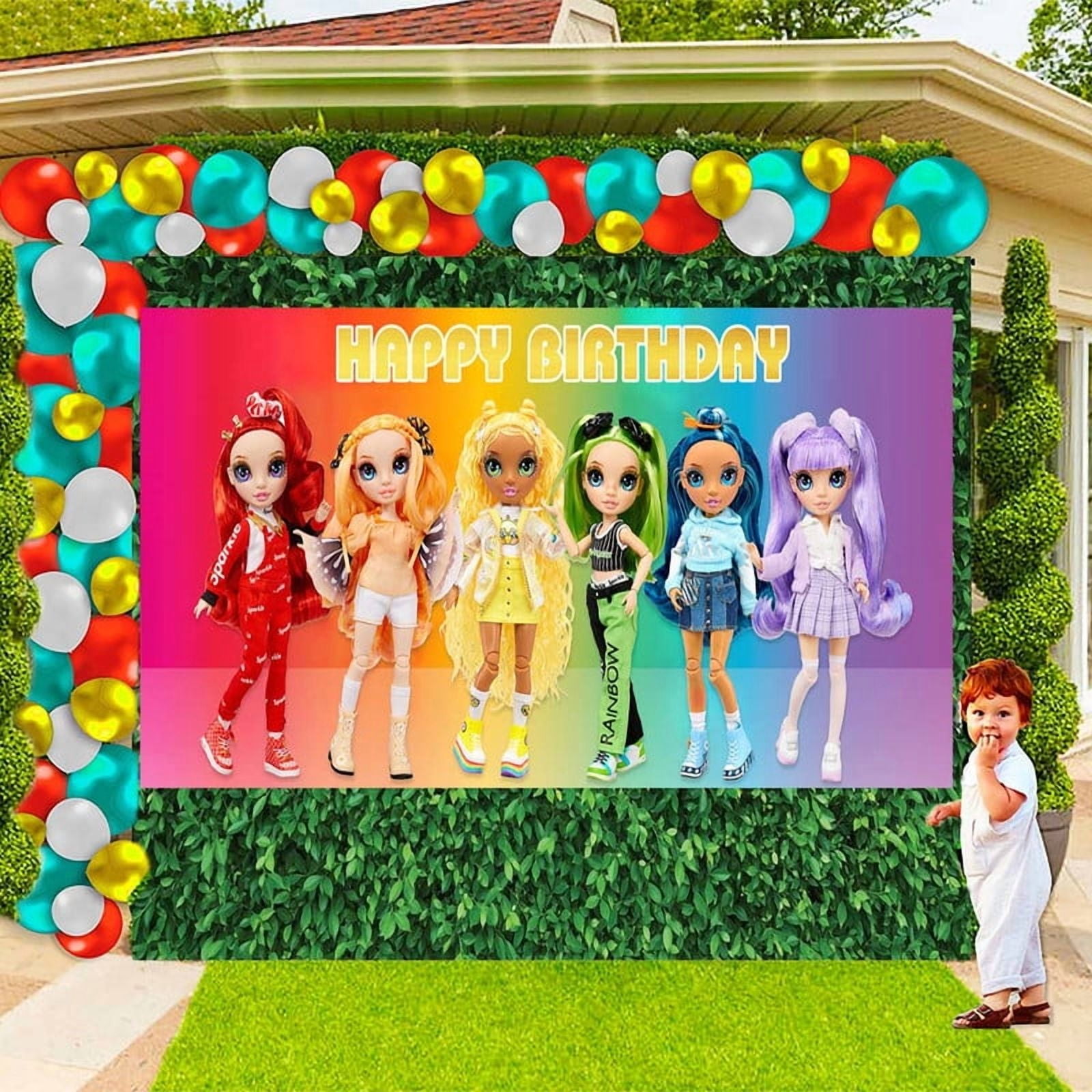 Rainbow High Dolls Treat Bags Candy Decorations Party Favor Supplies Birthday Cake Topper Backdrop Banner