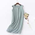 thumbnail image 2 of Rvasteizo Sundress Solid Round Neck Sleeveless Casual Breathable Summer Dress, 2 of 5