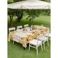 thumbnail image 5 of 60x84 Inch Outdoor Tablecloth with Umbrella Hole Zipper Rectangle Spring Sunflowers Rectangular Tablecloths Outside Waterproof Plaid Vintage Botanical Painting Patio Table Cover for Picnic Party, 5 of 8