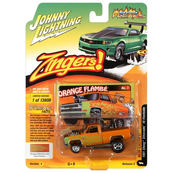 JLSF021B-1 Johnny Lightning 1981 Chevrolet Silverado 10 Fleet Side (Zinger) Meta