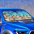 thumbnail image 4 of Xixirimido Windshield Sunshade for Car Foldable Front Window Cover Sun Shade Sun Visor Block UV Rays Universal Fit Automotive Accessories, Sea Starfish Shell Conch, 4 of 8