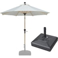 thumbnail image 1 of PURPLE LEAF 6' x 9' Patio Umbrella with Base Market Umbrella Rectangular Outdoor Umbrella with Push Button Tilt & Crank and 8 Ribs Aluminum Table Umbrella for Pool Backyard Beach, Taupe, 1 of 7