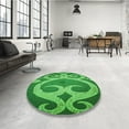 thumbnail image 3 of Ahgly Company Indoor Square Patterned Green Area Rugs, 8' Square, 3 of 6