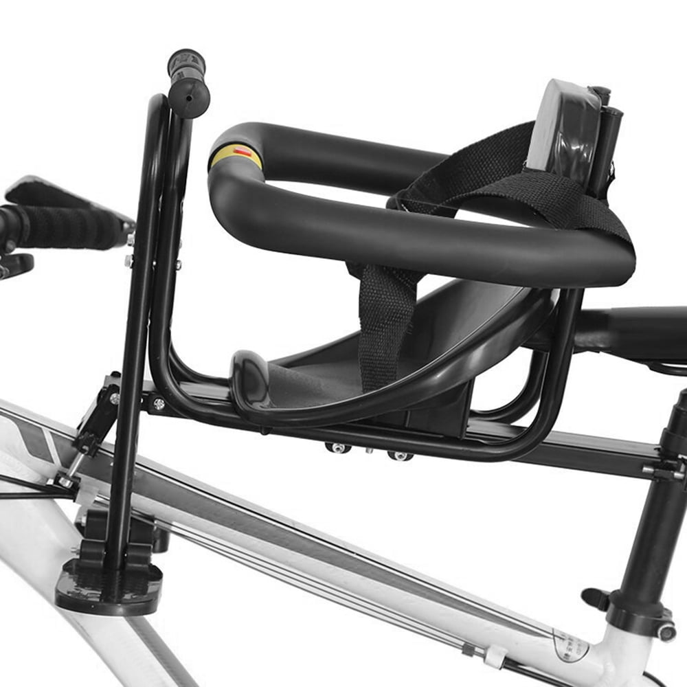 Lixada Front Seat Child Safety Child Saddle With Pedals And Support For Mtb Road Bike Black
