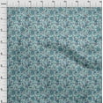 thumbnail image 4 of oneOone Cotton Poplin Light Blue Fabric Asian Suzani Craft Projects Decor Fabric Printed By The Yard 56 Inch Wide, 4 of 5