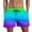Sky Blue, variant on Mens Swimming Trunks Mens' Fashion Comfortable Gradient Beachwear Pocketed Drawstring Short Pants Beach Shorts for Men Hot Pink XL