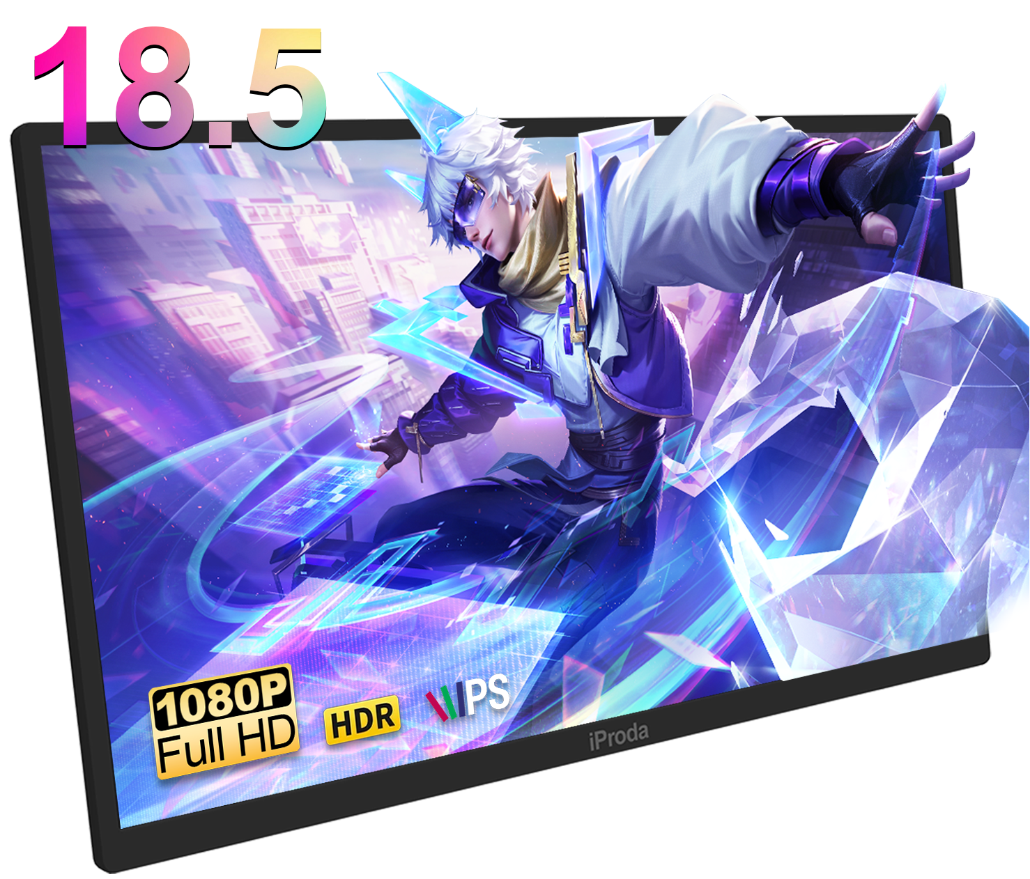 Iproda Portable Monitor 120hz FHD 1080P 18.5 Inch Portable Monitor