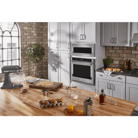 KitchenAid - 1.1 Cu. Ft. Built-In Low Profile Microwave with Slim Trim Kit - Stainless steel