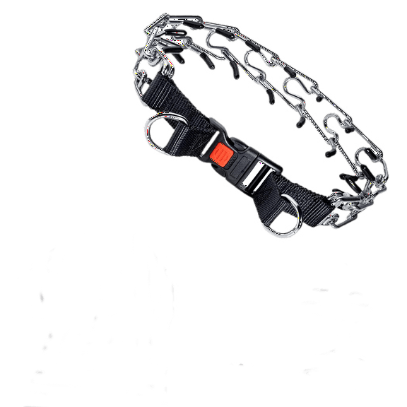 Dog Paw Collar - Choke Training Collar, No Tension Quick Release Locking Carabiner, Adjustable Stainless Steel Links with Rubber Tip, Approx 1.6Feet Length For Small Dogs