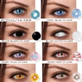 thumbnail image 2 of EYESHARE Lentes De Contacto De Ojos De Color Negro 2 Pzs Halloween Anime Anual De Belleza, 2 of 3