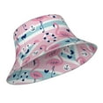 thumbnail image 2 of Kdxio Reflective Bucket Hat - Pink Striped Flamingo Print Bucket Hat for Men,Women, 2 of 9