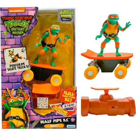 Michelangelo Half Pipe RC Vehicle Movie Edition Ages 5+ - Skate + Performs Tricks - 2.4GHz RC Controller