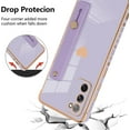 thumbnail image 2 of for Samsung Galaxy S20 Fe 5G Case with Strap Stand Love Hearts Design for Women Girl, Plating with Wristband Kickstand Camera Lens Protection Bumper for Galaxy S20 Fe 5G-Purple, 2 of 12