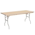 thumbnail image 2 of Table - 6' x 30" WFT Series Russian Birch Wood Banquet - Metal Edge, 2 of 5
