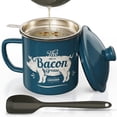 thumbnail image 1 of Envase de grasa para tocino PGYARD, 1,1 kg, esmaltado con colador, 1,4 L, 1 of 8