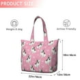 thumbnail image 4 of Pink French Bulldog Love Heart Travel Tote Bags for Women Carry On,Large Weekender Bags for Women Travel,Multi Functional Duffle Bag for Work,Shopping,Sports, 4 of 5