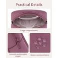 thumbnail image 2 of Travel Makeup Cosmetic Bag Neoprene Waterproof Soft for Women with Large Capacity Portable Pouch Lightweight Toiletry Organizer Purse, Pink, 2 of 6