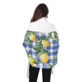 thumbnail image 4 of FORMRS Womens Scarf Winter Soft Long Big Warm Shawls Wrap Tassel Scarves, Blue Plaid Lemon, 4 of 9