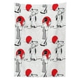 thumbnail image 3 of Ambesonne East Tablecloth Rectangular Table Cover, Modern Japanese, 60"x90", Black Red, 3 of 4