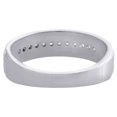thumbnail image 4 of 10K White Gold Diamond Wedding Band Brushed Finish Mens Engagement Ring 0.25 Ct., 4 of 5