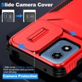 thumbnail image 7 of ELEHOLD for Moto G Play 4G 2024 Case,Military Grade Drop Protection Heavy Duty Non-slip Rugged Shockproof Protective Case with Slide Window Cover for Moto G Play 4G 2024,Red, 7 of 7