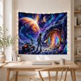 thumbnail image 5 of Astronaut Beside a Rover and Glowing Crystal Cave, Adventurous Fantasy for Space Lovers, Planetary Wall Art, Graduation Gift, Tapestry Wall Hanging for Gaming Room and Dorm, 5 of 7