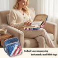 thumbnail image 2 of TSOVTHRID American Flag Paint Splatter Print Mens Bible Cases Church Bags, Bible Cover with Portable Handle, Lightweight Quilted Carrying Book Case for Bibles Study, 2 of 7