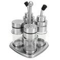 thumbnail image 3 of Juego de 4 recipientes para condimentos de acero inoxidable 304 para cocina., 3 of 14