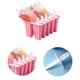 thumbnail image 1 of Moldes Para Paletas Bandeja de moldes de paletas de hielo de bricolaje para el hogar para hacer helados de silicona (rosa de 10 celdas) Likrtyny Libre de BPA, 1 of 8