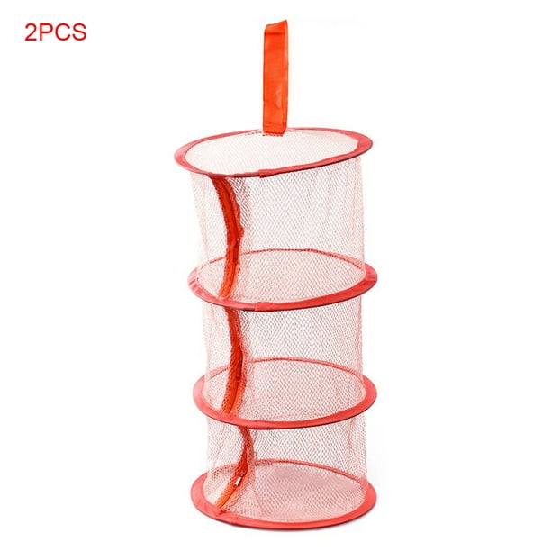 freestylehome 2 Pieces Zipper Bra Drying Laundry drying basket Basket  3-layer Hanging Net Mesh Storage Basket Bag Hanging Cage Clothes Bra Drying  Organizer 