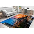 thumbnail image 2 of Nashville Landscape Rugs, Moon Rug, Cityscape Rug, Landscape Rugs, Stair Rug, Anti-Slip Carpet, Front Door Rug, Luxury Rug, Accent Rug, 1.7'x2.3' - 50x70 cm, 2 of 8