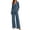 Blue, variant on Womens Full Length Outfit Sets 2 Piece Ruched V-Neck Tops and Long Pants Lounge Set Soft Ribbed Knit Daily Casual Outfit