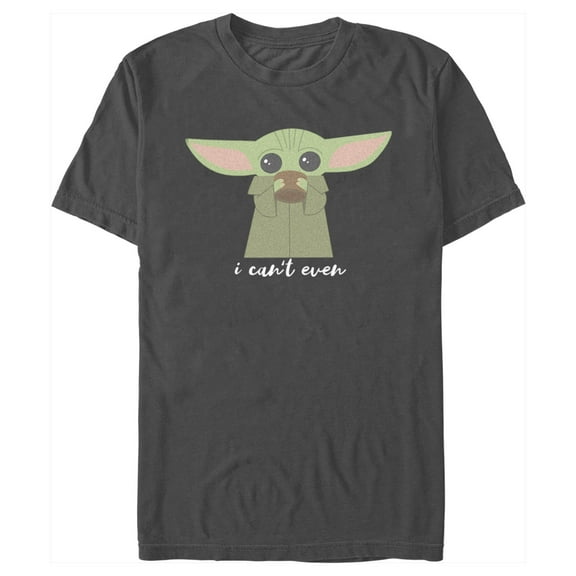 Men's Star Wars: The Mandalorian Grogu I Can't Even Graphic Tee Charcoal Medium