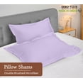 thumbnail image 3 of Royale Linens Pillow Shams 2 Pack King Size 20x36 Inch - Brushed 1800 Microfiber - Bed Pillow Shams, Wrinkle Resistant Super Soft and Cozy - Back Overlap Closure - Oxford Pillowcase (King, Lavender), 3 of 9