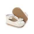 thumbnail image 6 of Franhais Newborn Anti-slip Shoes, Baby Girls Hollow-out Solid Color First Walking Shoes with Bow, 6 of 8