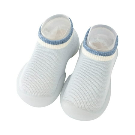 

Rgdypko Baby Shoes Boys Girls First Walking Shoes Non-Slip Toddler Shoes Autumn Children Floor Sports Socks Solid Color Light Comfortable Casual Sneaker