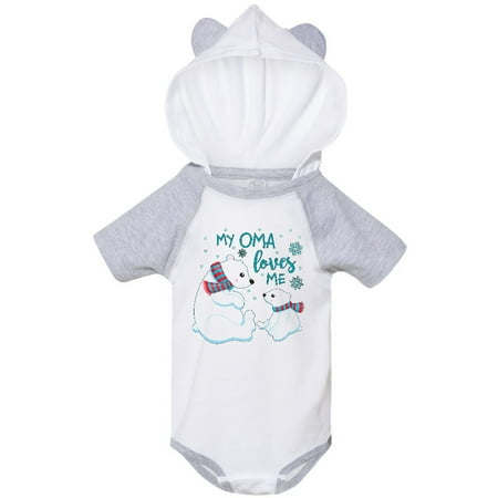 

Inktastic My Oma Loves Me- cute polar bears Gift Baby Boy or Baby Girl Bodysuit