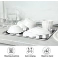 thumbnail image 6 of Simple Black White Plaid Pattern 16 x 18 Inches Absorbent Dish Drying Mat Microfiber Kitchen Countertop Table Protector Multi-Purpose Counter Rack Sink Drainer Pad, 6 of 6