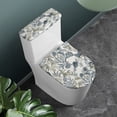 thumbnail image 2 of HELLHERO Butterfly Leaf Pattern Toilet Seat Lid Cover Set Elastic Edge Toilet Seat Cover Replacement & Pack of 2 for Toilet Dustproof Adjustable, 2 of 8