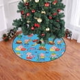 thumbnail image 2 of FMSHPON Little Pigs Fairy Tale Xmas Christmas Tree Skirt Stand Mat for Holiday Party Decoration Indoor Outdoor 36 inches, 2 of 3