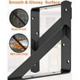 thumbnail image 6 of 12-Pack Heavy Duty Shelf Bracket 11 Inch, Wall Fit for 11-16 Inch Floating Shelves, L Brackets with 90 Degree Triangle, 250 LBS Max Load, Black, 6 of 6