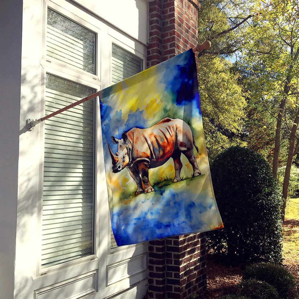 Rhinoceros House Flag 28 in x 40 in