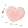 thumbnail image 5 of Zhaomeidaxi Valentines Day Decor Fluffy Heart Pillow, Shaggy Plush Faux Fur and Sherpa, Cute Soft Throw Cushion, Decorative for Home Bed Couch - Multicolor, Heart Shaped, 5 of 10