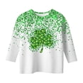 thumbnail image 3 of WOYY St. Patrick's Day T-Shirt for Girls 3/4 Sleeve Crewneck T Shirt Kids Tee, Sizes 3-13, 3 of 3