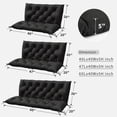 thumbnail image 4 of Pakunoda Porch Swing Cushions 47” X 40” X 5”, 2-3 Seater Bench Cushion with Backrest, Waterproof Replacement Outdoor Cushion with Tie, Black, 4 of 6