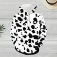 thumbnail image 3 of EliteGoogv Women Hoodies Sweatshirts milk cow print Sweatshirts Loose Fit Pullover Cozy Fashion Winter warm White XXXL, 3 of 4